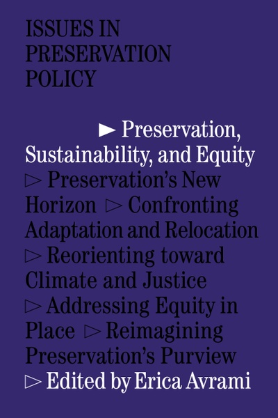 Cover: Preservation, Sustainability, and Equity